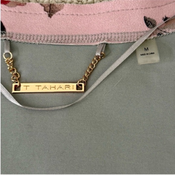 T Tahari Faux Suede Floral Jacket - Picture 8 of 12